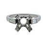 18K Gold  Diamond Engagement Ring Mounting