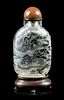 An Interior Painted Glass Snuff Bottle, Height of Bottle 2 1/2 inches.