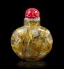 A Quartz Crystal Snuff Bottle, Height 1 7/8 inches.
