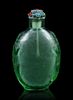 A Carved Glass Snuff Bottle, Height 2 5/8 inches.