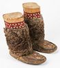 Pair of Old Inuit Beaded Mukluks/Boots