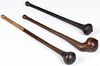 Group of 3 African Masai Clubs