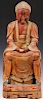 Antique Chinese Carved Wood Buddha