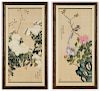 Pair of Chinese (20th c.) Paintings on Silk