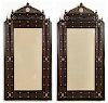 Pair of Old Syrian Wood and Inlay Mirrors