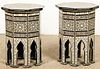 Pair of Old Syrian Octagonal Wood and Inlay Side Tables