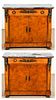 French Empire Style Marble Top Ormolu Cabinets