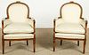 Pair of Louis XV Style Carved Wood Chairs/Fauteuils
