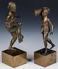 2 Bronze Figural Statues