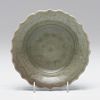 Celadon Plate with Scalloped Edge