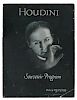 Houdini Final Tour Souvenir Program.
