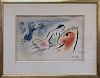 Marc Chagall Signed Lithograph "Carte de Voeux..."