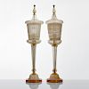 Pair of Monumental Barovier & Toso Lamps