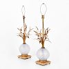 Pair of Lamps Attributed to Barovier & Toso, Murano