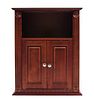 A Regency Style Hanging Cabinet, Height 25 1/4 x width 20 1/2 x depth 7 1/2 inches.