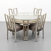 James Mont Dining Table & Set of 4 Chairs