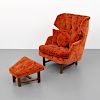 Edward Wormley Lounge Chair & Ottoman