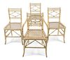 A Set of Eight Dining Chairs, Height 32 1/2 x width 19 x depth 16 1/2 inches.