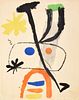 Joan Miro PERSONNAGE WITH STARS Lithograph, Signed