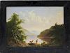 Luminist Hudson River Valley Painting of Deer