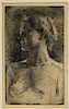 Henriette Oberteuffer MA Etching of Nude Female