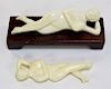 2 Chinese Carved Ivory Small Doctors Models