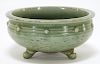 Chinese Min Longquan Celadon Porcelain Tripod Bowl