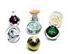 A Collection of Five Glass Paperweights, Height of tallest 4 7/8 inches.