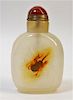 Chinese Carved Hardstone Spider Snuff Bottle