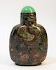 Chinese Carved Speckled Agate Snuff Bottle