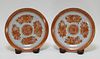 PR Chinese Orange Fitzhugh Export Porcelain Plates