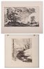 George H. Shorey (American, 1870-1944) and Douglas W. Gorsline (American, 1913-1985), Two Etchings