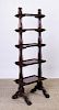 VICTORIAN MAHOGANY FIVE-TIERED LIBRARY STAND