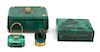 A Collection of Four Malachite Articles Width of largest 7 1/2 inches.