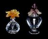 * Two Daum Pate-de-Verre Perfume Bottles Height of taller 6 1/4 inches.