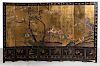CHINESE LACQUER AND GOLD LEAF EIGHT-PANEL SCREEN