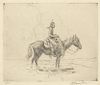 O.E. Berninghaus (1874-1952), "Taos Indian on Horseback"