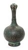 A Bronze Garlic-Head Vase Height 15 1/4 inches.