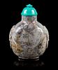 * A 'Macaroni' Agate Snuff Bottle Height 1 7/8 inches.
