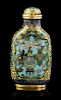 A Cloisonne Enamel Snuff Bottle Height 2 7/8 inches.