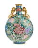 * A Large Cloisonne Enamel Moon Flask Height 21 1/2 inches.