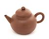 A Yixing Pottery Teapot Height 3 inches.