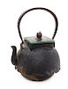 * A Cast Iron Teapot, Tetsubin Height 9 inches.