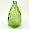 Large Spanish Glass Bulbous Bottle Vase