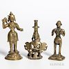 Three Gilt-bronze Figures of Deities