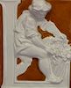 Figural Italian Glazed Terracotta Plaque