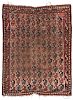 19th C. Central Asian Beshir Rug: 3'9'' x 4'9''