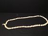 ANTIQUE Chinese Ivory Necklace, 38" long. 19th C