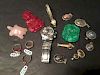 Three Lady's 14K Gold Sappire & gems Rings and Rolex/Bulova Watches and Jade pendants, etc.