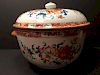 ANTIQUE Chinese Famille Rose Large Bowl with Cover, 18th C, 11 1/2" D.